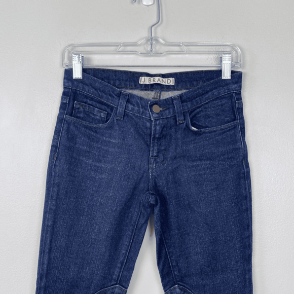 J Brand Suzuki Motorcycle Jeans Stinson Low Rise Skinny Jean Dark‎ Wash Size 26 - Picture 2 of 13